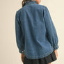 Stitch Detail Ruffled Denim Jacket