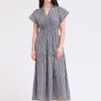 Ruffle Gingham Midi Dress