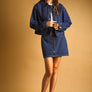 Regular Button Front Indigo Denim Jacket