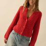 Confetti Button-Front Cardigan Sweater