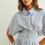 Gingham Patterned Shirt Dress