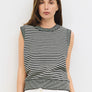 The Leon Top | Striped Sleeveless Knit Top by All Row