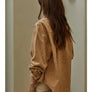 Donny Eyelet Shacket in Camel by By Together