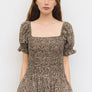 The Harleen Dress | Smocked Floral Midi Dress by All Row