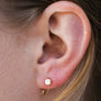 Mother of Pearl Huggies Earrings by JaxKelly