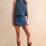 Denim Skort