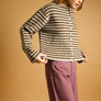 Striped Button Front Sweater Cardigan