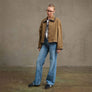 Collar Jacket with Contrast Stitching