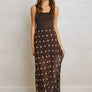 Polka Dot Pull On Maxi Skirt