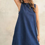 Sleeveless Denim Shirt Dress