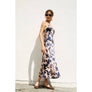 Exquisite Refinement Bias Cut Slip Dress in Western Navy