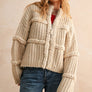 Braided Knit Sweater Cardigan