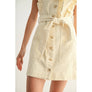 Sleeveless Denim Dress with Ruffle Details