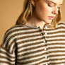 Striped Button Front Sweater Cardigan