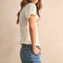 Short Sleeve Lace Blouse
