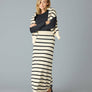 Paris Sweater Skirt in Black Stripe by Downeast