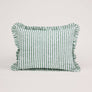 Block Printed Ruffle Cushion Cover in Bengal Stripe by Craft Boat