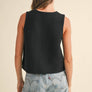 Tied Front Knitted Vest