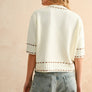 Stitch Effect Detail Short Sleeve Top