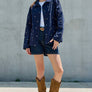 Embroidered Lightweight Button-Up Jacket