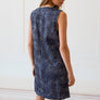 Washed Bandana Print Sleeveless Shift Dress