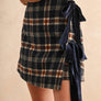 Plaid Pattern Wrap Skirt