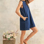 Sleeveless Denim Shirt Dress