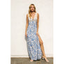 Au Revoir Empire Lace And Satin Contrast Maxi Dress