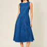 Stretch Mermaid Line Denim Midi Dress by Aaron & Amber