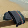 Retro Rainbow Throw in Navy by Sundream