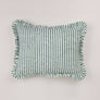 Block Printed Ruffle Cushion Cover in Bengal Stripe by Craft Boat