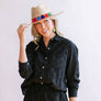 Black Eyelet Bermuda Button Down by Sunshine Tienda
