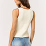 Button Down Contrast Sweater Vest With Pockets