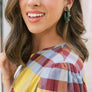 Sage Bead Hoop Earrings by Sunshine Tienda