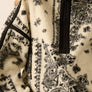 Floral Sherpa Fleece Half-Zip Pullover Jacket