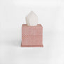 Block Printed Tissue Box in Dot & Grid Red by Craft Boat