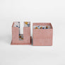 Block Printed Tissue Box in Dot & Grid Red by Craft Boat