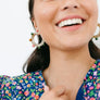 Rainbow Bead Hoop Earrings by Sunshine Tienda
