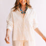 Ivory Eyelet Bermuda Button Down by Sunshine Tienda