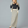 Paris Sweater Skirt in Black Stripe by Downeast