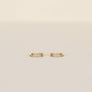 Double Champagne Hoop Earrings in Gold by JaxKelly