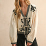Floral Patch Detailed Jacket