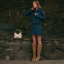 Regular Button Front Indigo Denim Jacket