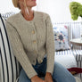 Classic Cable Knit Cardigan in Flax - Marea by Liz Joy