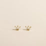 White Opal Crown Stud Earrings by JaxKelly
