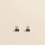 Sapphire Double Stud Stack Earrings