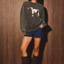 Horse Graphic Wash Oversized Sweatshirt by le lis