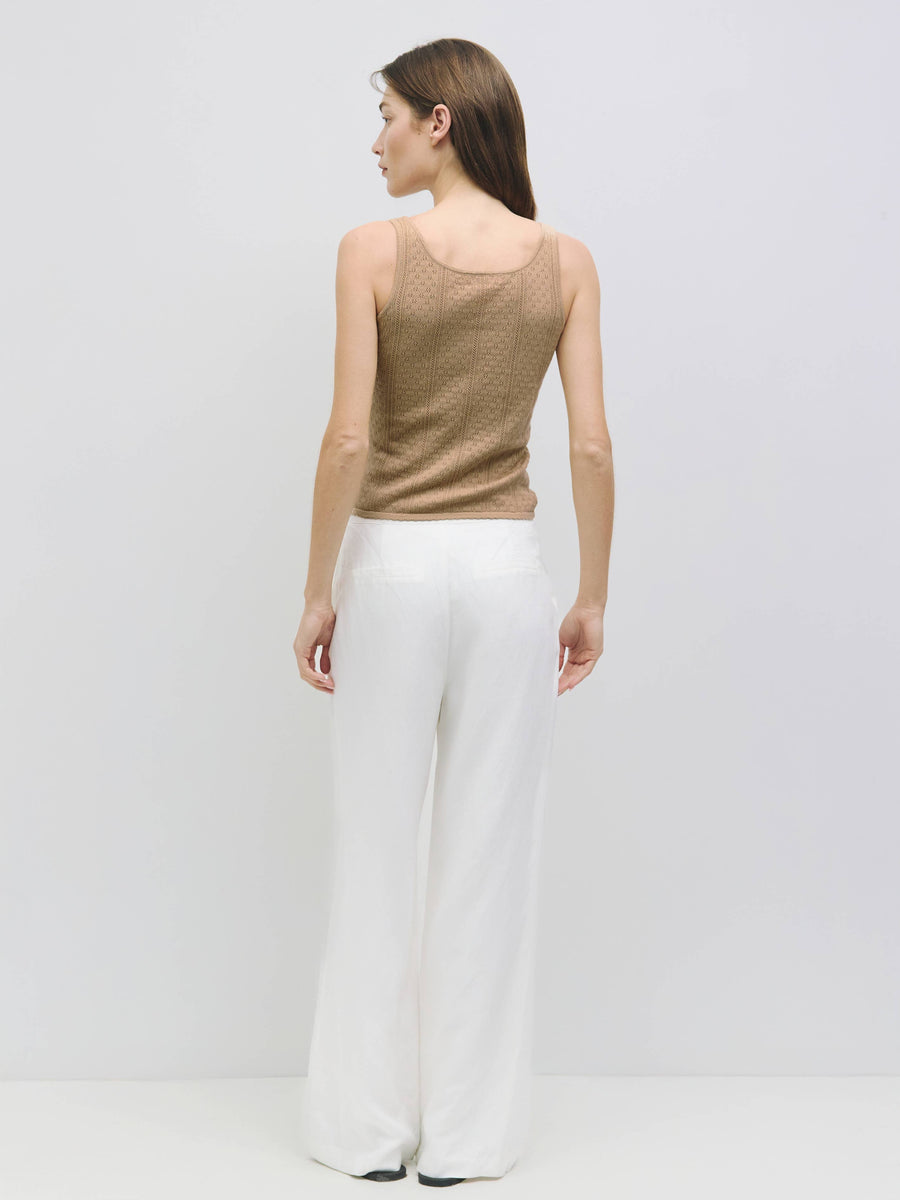 The Karis Tank Top | Knit Pointelle Tank Top by All Row