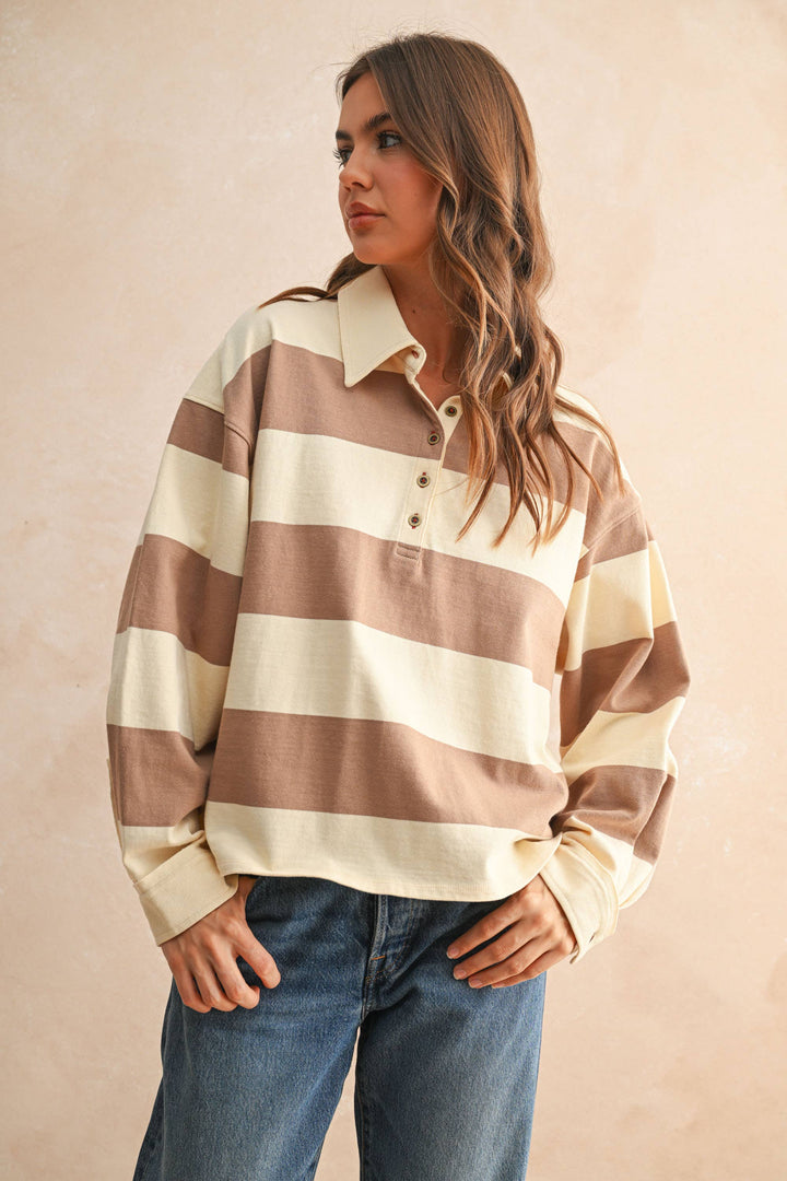 Long Sleeve Wide Panel Knitted Shirt