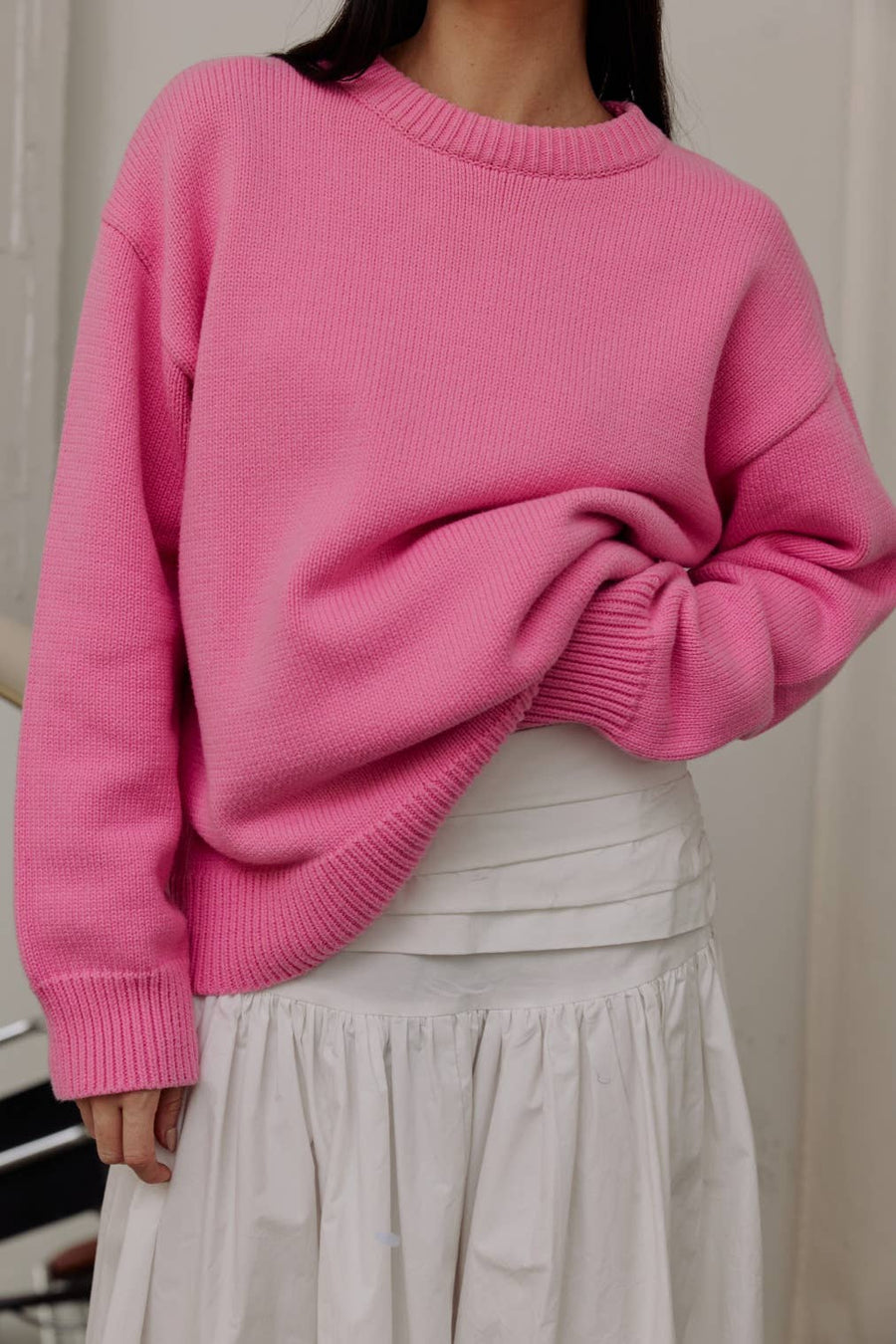 The Holly Sweater in Pink by Mod Ref